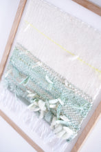 Load image into Gallery viewer, Framed Woven Fiber Art - Mint + Sage -