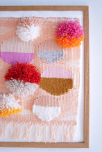 Load image into Gallery viewer, Framed Woven Fiber Art - blossoms -