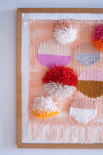 Load image into Gallery viewer, Framed Woven Fiber Art - blossoms -