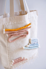 Load image into Gallery viewer, Canvas Tote Bag x Fiber Art 'COLOR-BLOCK'