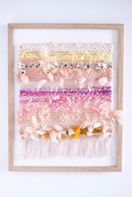Load image into Gallery viewer, Framed Woven Fiber Art - PINKS -