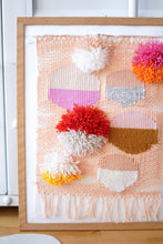 Load image into Gallery viewer, Framed Woven Fiber Art - blossoms -