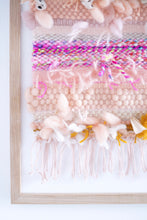 Load image into Gallery viewer, Framed Woven Fiber Art - PINKS -