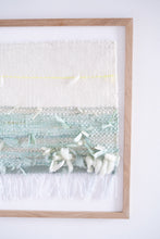 Load image into Gallery viewer, Framed Woven Fiber Art - Mint + Sage -