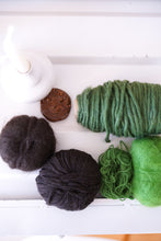 Load image into Gallery viewer, Canvas Tote Bag x Fiber Art 'GREEN'