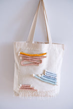 Load image into Gallery viewer, Canvas Tote Bag x Fiber Art 'COLOR-BLOCK'