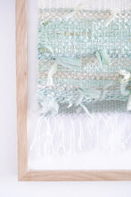Load image into Gallery viewer, Framed Woven Fiber Art - Mint + Sage -