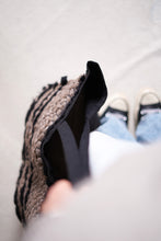 Load image into Gallery viewer, Large Canvas Market Tote x Fiber Art 'WOOD + BLACK'
