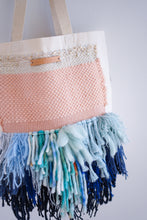 Load image into Gallery viewer, Canvas Tote Bag x Fiber Art 'BLUE'