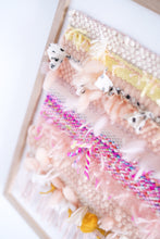 Load image into Gallery viewer, Framed Woven Fiber Art - PINKS -