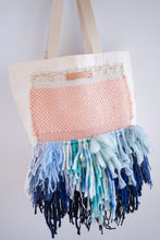 Load image into Gallery viewer, Canvas Tote Bag x Fiber Art 'BLUE'