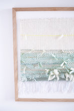 Load image into Gallery viewer, Framed Woven Fiber Art - Mint + Sage -