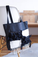 Load image into Gallery viewer, Canvas Tote Bag x Fiber Art 'POCKETS II'