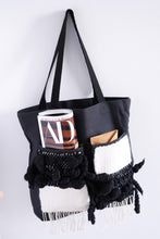 Load image into Gallery viewer, Canvas Tote Bag x Fiber Art 'POCKETS II'