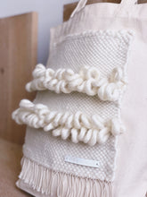 Load image into Gallery viewer, Canvas Tote Bag x Fiber Art 'LINE UP'