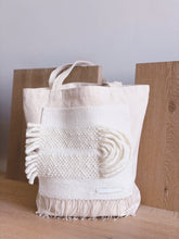 Load image into Gallery viewer, Canvas Tote Bag x Fiber Art 'RAINBOW'