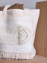 Load image into Gallery viewer, Canvas Tote Bag x Fiber Art 'RAINBOW'
