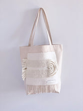 Load image into Gallery viewer, Canvas Tote Bag x Fiber Art 'RAINBOW'