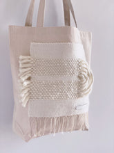 Load image into Gallery viewer, Canvas Tote Bag x Fiber Art 'RAINBOW'