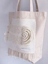 Load image into Gallery viewer, Canvas Tote Bag x Fiber Art 'RAINBOW'
