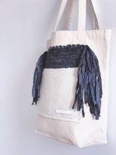 Load image into Gallery viewer, Canvas Tote Bag x Fiber Art 'FRINGE'