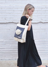 Load image into Gallery viewer, Canvas Tote Bag x Fiber Art 'BLOOMING'