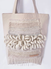 Load image into Gallery viewer, Canvas Tote Bag x Fiber Art 'LOOPS'