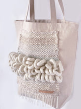 Load image into Gallery viewer, Canvas Tote Bag x Fiber Art 'LOOPS'