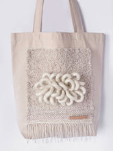 Load image into Gallery viewer, Canvas Tote Bag x Fiber Art 'BLOOMING'