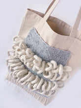 Load image into Gallery viewer, Canvas Tote Bag x Fiber Art 'LOOPS'