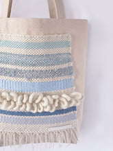 Load image into Gallery viewer, Canvas Tote Bag x Fiber Art 'LINE UP'