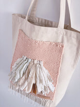 Load image into Gallery viewer, Canvas Tote Bag x Fiber Art 'FRINGE'