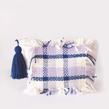 Load image into Gallery viewer, Zipper Pouch x Fiber Art 'PLAID LAVENDER'