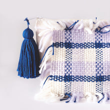 Load image into Gallery viewer, Zipper Pouch x Fiber Art 'PLAID LAVENDER'