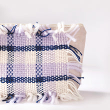 Load image into Gallery viewer, Zipper Pouch x Fiber Art 'PLAID LAVENDER'