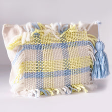 Load image into Gallery viewer, Zipper Pouch x Fiber Art 'PLAID SKY'