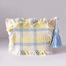 Load image into Gallery viewer, Zipper Pouch x Fiber Art 'PLAID SKY'