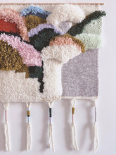Load image into Gallery viewer, Large Woven Wall Hanging & Fiber Art - MOUNTAINS & DOORS -