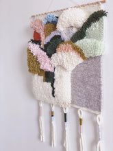Load image into Gallery viewer, Large Woven Wall Hanging & Fiber Art - MOUNTAINS & DOORS -