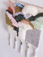 Load image into Gallery viewer, Large Woven Wall Hanging & Fiber Art - MOUNTAINS & DOORS -