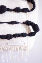 Load image into Gallery viewer, Large Canvas Market Tote x Fiber Art 'BLACK + WHITE'