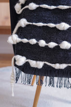 Load image into Gallery viewer, Custom Large Canvas Market Tote x Fiber Art 'WHITE + BLACK'