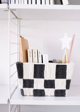 Load image into Gallery viewer, Storage Bin x Fiber Art 'CHECKERBOARD' (small)