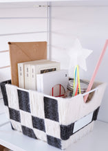 Load image into Gallery viewer, Storage Bin x Fiber Art 'CHECKERBOARD' (small)