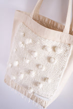 Load image into Gallery viewer, Canvas Tote Bag x Fiber Art 'BOBBLES'