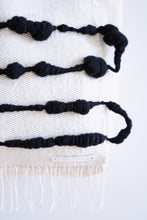 Load image into Gallery viewer, Large Canvas Market Tote x Fiber Art 'BLACK + WHITE'