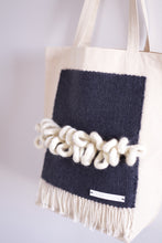 Load image into Gallery viewer, Canvas Tote Bag x Fiber Art 'LOOPS'