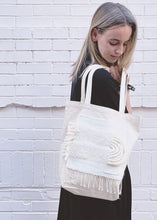 Load image into Gallery viewer, Canvas Tote Bag x Fiber Art 'RAINBOW'