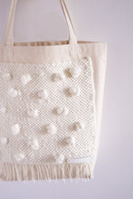 Load image into Gallery viewer, Canvas Tote Bag x Fiber Art 'BOBBLES'