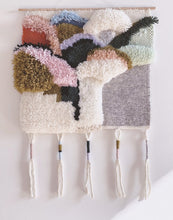 Load image into Gallery viewer, Large Woven Wall Hanging & Fiber Art - MOUNTAINS & DOORS -